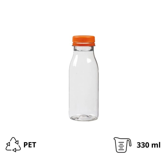 Boca PET 0,33 l d=38 mm s narančastim poklopcem [205 kom/pak]
