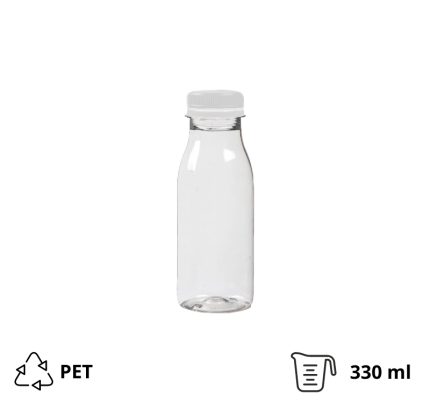 Boca PET 0,33 l d=38 mm s bijelim poklopcem [205 kom/pak]