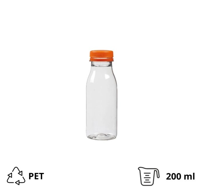 Boca PET 0,2 l d=38 mm s narančastim poklopcem [100 kom/pak]