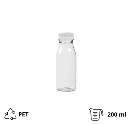 Boca PET 0,2 l d=38 mm s bijelim poklopcem [100 kom/pak]