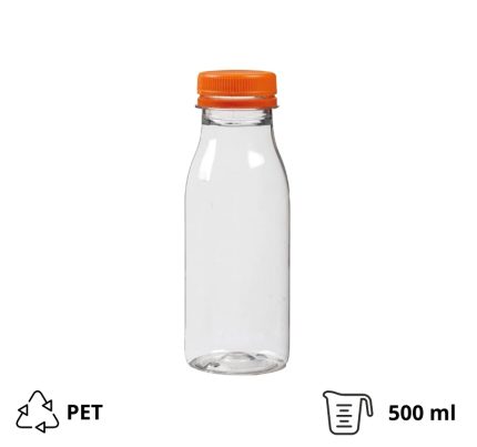 Boca PET 0,5 l d=38 mm s narančastim poklopcem [140 kom/pak]
