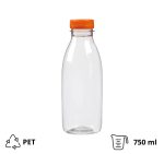 Boca PET 0,75 l d=38 mm s narančastim poklopcem [100 kom/pak]