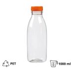 Boca PET 1 l d=38 mm s narančastim poklopcem [136 kom/pak]