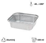 Alu posuda 435 ml 146x121x40 mm 100 kom/pak
