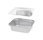 Alu posuda za poklopcem 435 ml 146x121x40 mm 100 kom