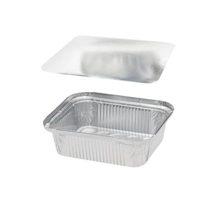 Alu posuda za poklopcem 435 ml 146x121x40 mm 100 kom