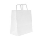 Papirnata vrećica sa ravnom ručkom 320х120х410 mm bijela 250 kom/pak
