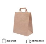 Papirnata vrećica sa ravnom ručkom 220х100х280 mm kraft 250 kom/pak