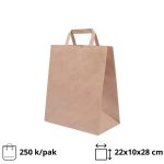 Papirnata vrećica sa ravnom ručkom 220х100х280 mm kraft 250 kom/pak
