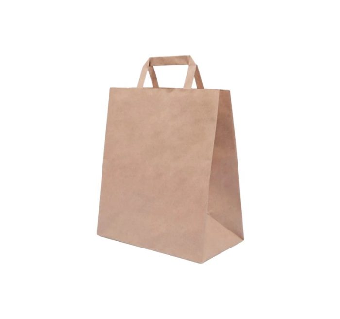 Papirnata vrećica sa ravnom ručkom 220х100х280 mm kraft 250 kom/pak
