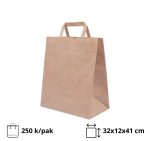 Papirnata vrećica sa ravnom ručkom 320х120х410 mm kraft 250 kom/pak
