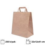 Papirnata vrećica sa ravnom ručkom 320х120х410 mm kraft 250 kom/pak