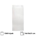 Papirnata vrećica 140х100x310 mm bijela 1560 kom/pak