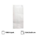 Papirnata vrećica 120х95×260 mm bijela 1980 kom/pak