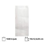 Papirnata vrećica 190х125×350 mm bijela 1040 kom/pak