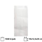 Papirnata vrećica 190х125x350 mm bijela 1040 kom/pak