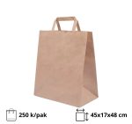 Papirnata vrećica sa ravnom ručkom 450х170х480 mm kraft 250 kom/pak