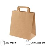 Papirnata vrećica sa ravnom ručkom 260x170x250 mm kraft 250 kom