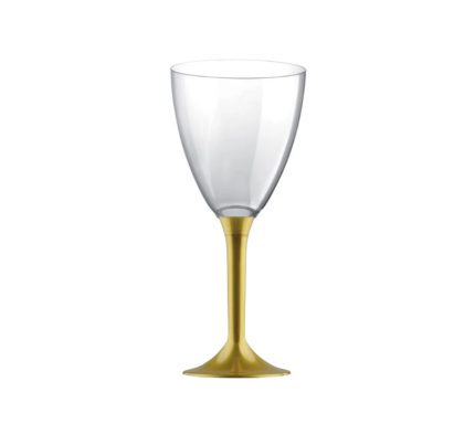 Čaša za vino PS 180 ml sa zlatnom drškom 20 kom/pak