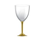 Čaša za vino PS 300 ml sa zlatnom drškom 20 kom/pak