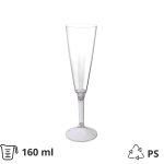 Čaša za šampanjac PS 160 ml sa prozirnom drškom 20 kom/pak