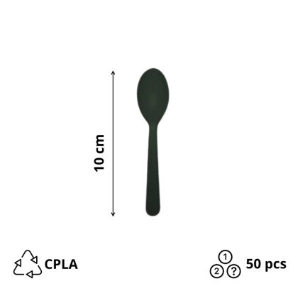 CPLA mini-žlica 10 mm crna 50 kom/pak