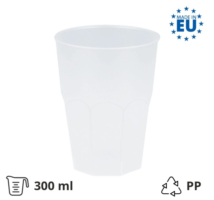 Čaša za koktel PP 300 (420) ml prozirna 20 kom/pak