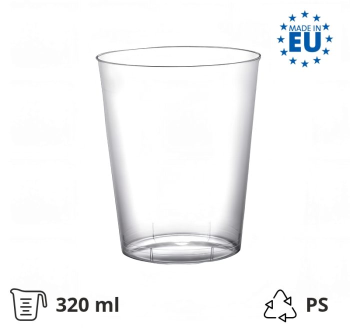 Čaša za koktel PS 320 ml prozirna 20 kom/pak