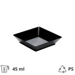 Fingerfood posudica PS 45 ml 65x65 mm Tray crna 25 kos/pak