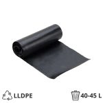 Vreća za smeće LLDPE/reciklat 40-45 l 50x70 cm 15 my crna 50 kom/rol