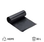 Vreća za smeće HDPE/virgin 30 l 50×60 cm 6 my crna 50 kom/rol