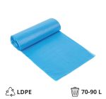 Vreća za smeće LDPE/reciklat 70-90 l 57,5×100 cm 32 my plava 25 kom/rol