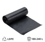 Vreća za smeće LDPE/reciklat 180-240 l 114×150 cm 40 my crna 10 kom/rol
