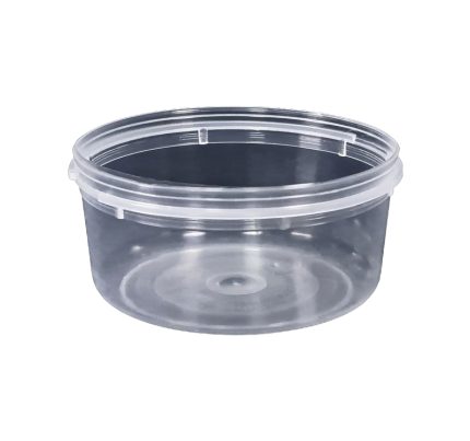 Posuda PP 150 ml d=89 mm prozirna, za poklopcem (komplet)