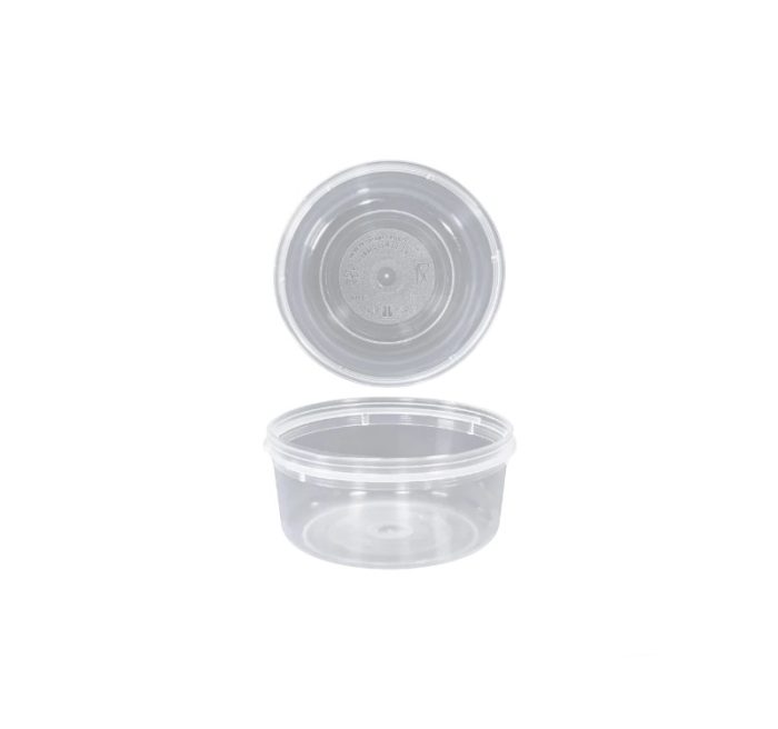 Posuda PP 150 ml d=89 mm prozirna, za poklopcem (komplet)