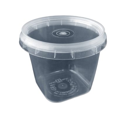Posuda PP 250 ml d=85 mm prozirna, sa poklopcem (komplet)
