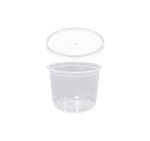Posuda PP 500 ml d=108 mm prozirna, sa poklopcem (komplet)