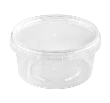Posuda PP 630 ml prozirna, sa poklopcem (komplet)