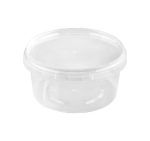Posuda PP 630 ml prozirna, sa poklopcem (komplet)