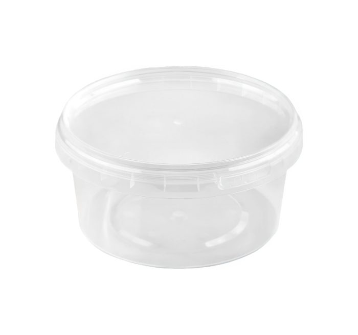 Posuda PP 630 ml prozirna, sa poklopcem (komplet)