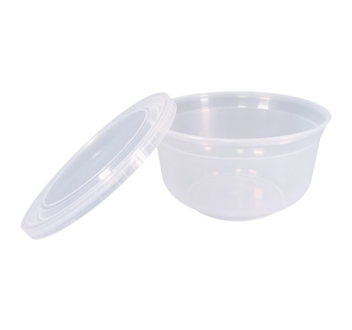 Posuda PP 750 ml d=140 mm prozirna, sa poklopcem (komplet)