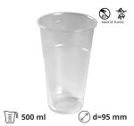 Čaša PP 500 ml prozirna d=9.5cm, h=15cm (draft beer) 50 kom