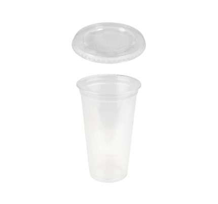 Čaša PET 500 ml d=93 mm prozirna tvrde za poklopcem 50 kom (komplet)