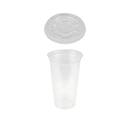 Čaša PET 500 ml d=93 mm prozirna tvrde za poklopcem 50 kom (komplet)
