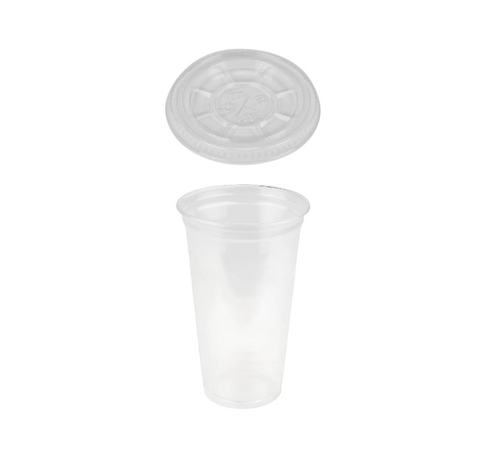Čaša PET 500 ml d=93 mm prozirna tvrde za poklopcem 50 kom (komplet)