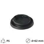 Poklopac s rupom PS d=62 mm crni 100 kom