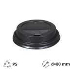 Poklopac s rupom PP d=80 mm crna 100 kom