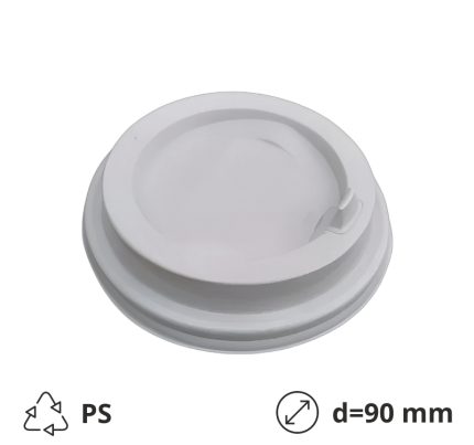 Poklopac sa zatvaračem PS d=90 mm bjeli 100 kom