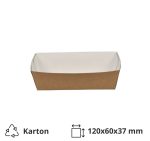 Papirnata plitica 132x73x37mm (gornje dimenzije) kraft 90 kos