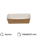 Papirnata plitica 132x73x37mm (gornje dimenzije) kraft 90 kos